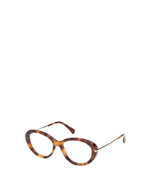 Max Mara White Full-Rimmed Plano Lenses