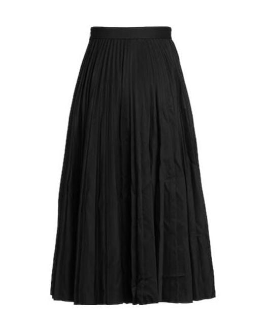 Balenciaga Black Solid Wool Pleated Skirt