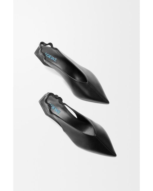Loewe Black Origami Cubic Slingback