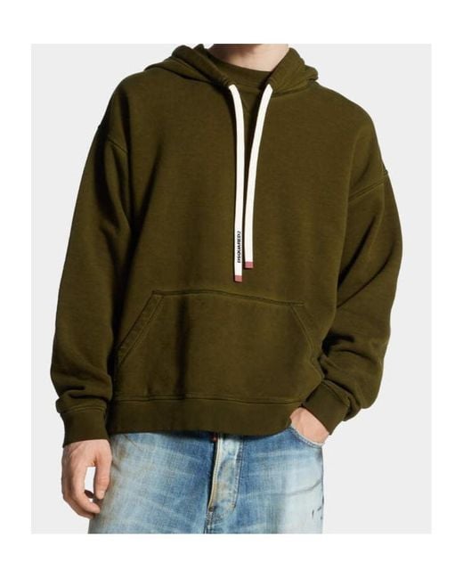 DSquared² Green Drawstring Hoodie for men