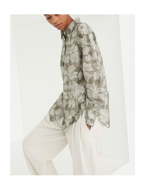Brunello Cucinelli White High-Waist Straight-Leg Pants
