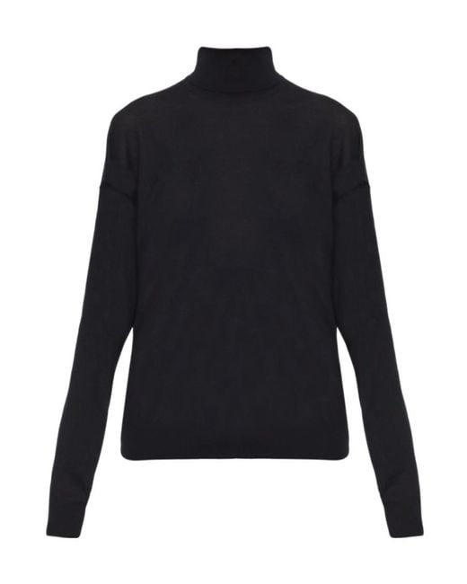 Saint Laurent Blue Turtleneck Knitted Jumper