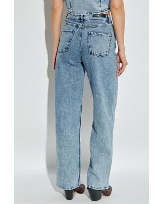 IRO Blue Embroidered Cotton Jeans