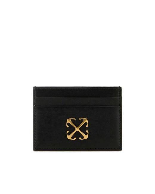 Off-White c/o Virgil Abloh Black Jitney Simple Logo Plaque Cardholder