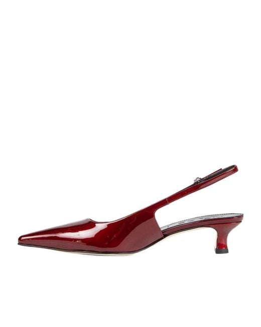 Aeyde Red Pointed-Toe Sandals
