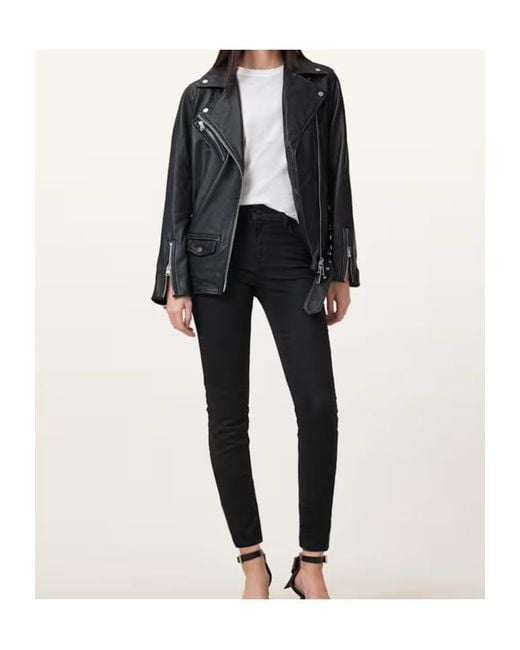 AllSaints Black Miller Slim Jeans