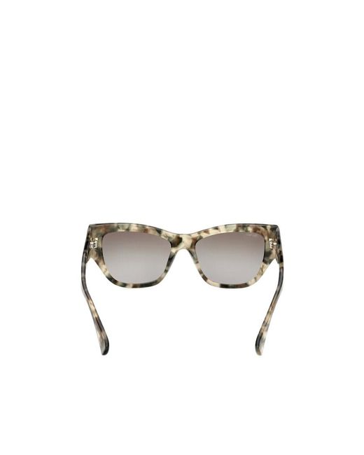 Max Mara Metallic Rectangle Frame Sunglasses