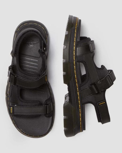Dr. Martens Black Forster Poly Webbing Sandals for men