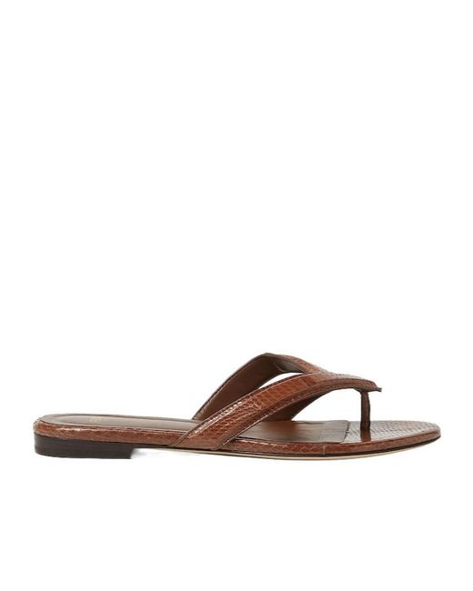 Fendi Brown Fling Flatform Flip-Flops
