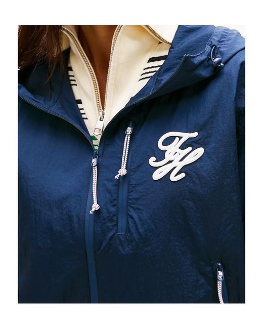 Tommy Hilfiger Blue Long-Sleeved Hooded Jacket