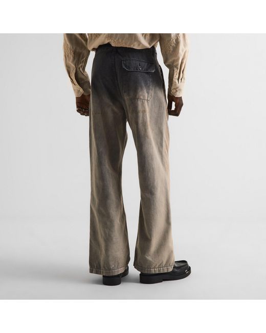 Our Legacy Gray Gradient Color Denim Long Pants for men