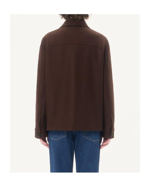 Valentino Brown Vgold Button-Up Jacket for men