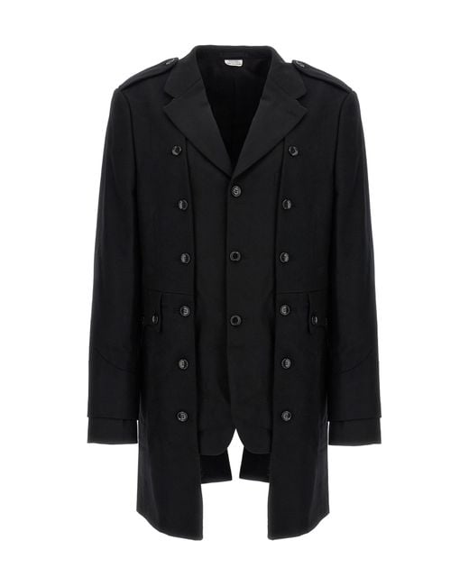 Comme des Garçons Black Comme Des Garçons Homme Plus Double Layer Gabardine Jacket for men