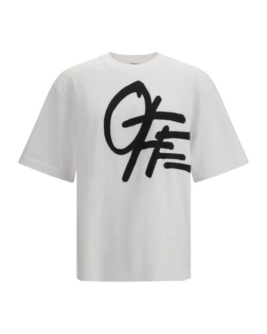 Off-White c/o Virgil Abloh White Spray Logo Skate T-Shirt for men