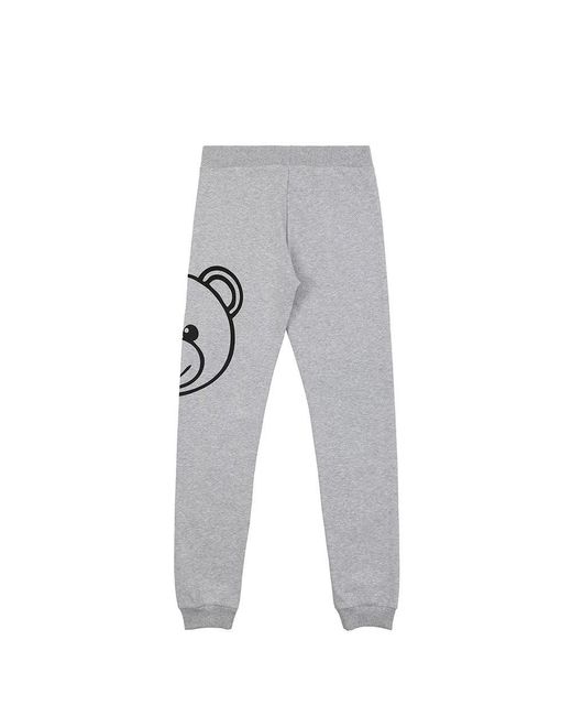 Moschino Gray Printed Sweatpants for men