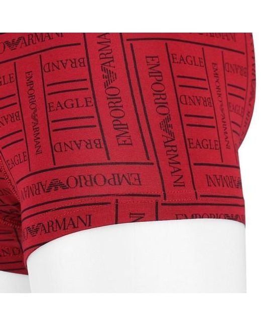 Emporio Armani Red Logo Underwear for men
