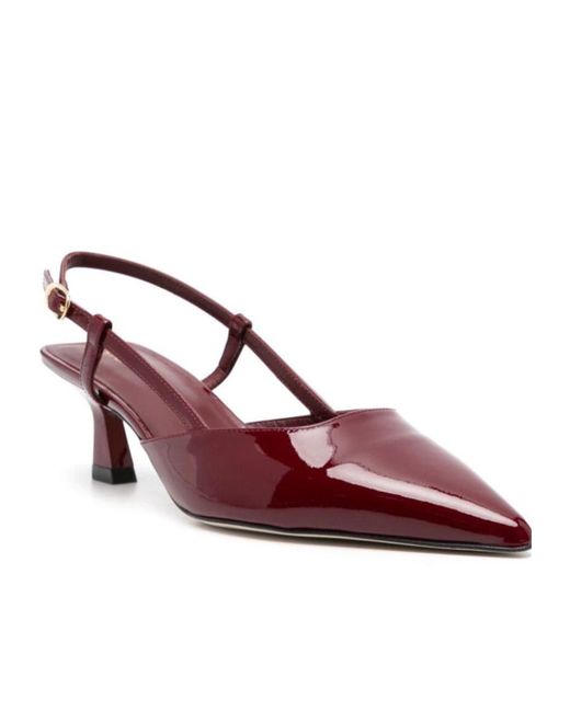 Stuart Weitzman Red Pointed High-Heeled Sandals