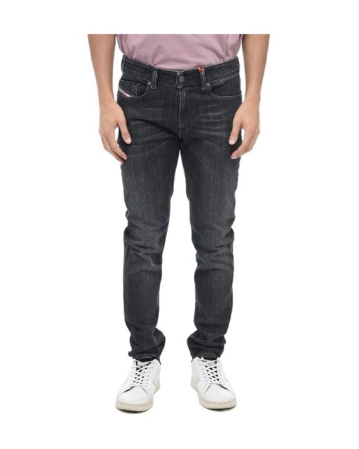 DIESEL Gray Stretch Jeans for men