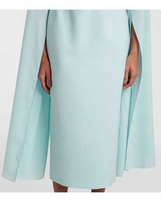 Roksanda Blue Nour Draped Crêpe Midi Dress