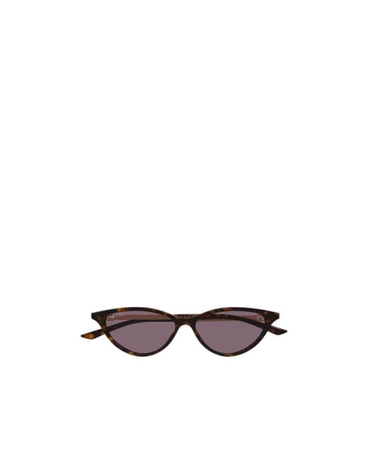 Gucci White Emblem Cat-Eye Sunglasses