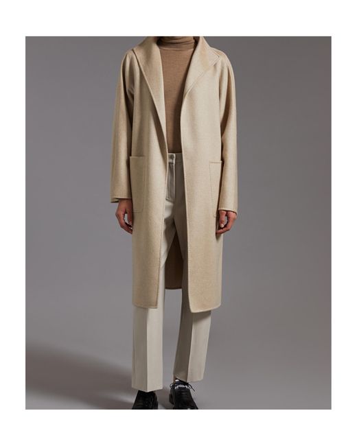 Max Mara Natural Lilia Belted Long-Sleeved Coat