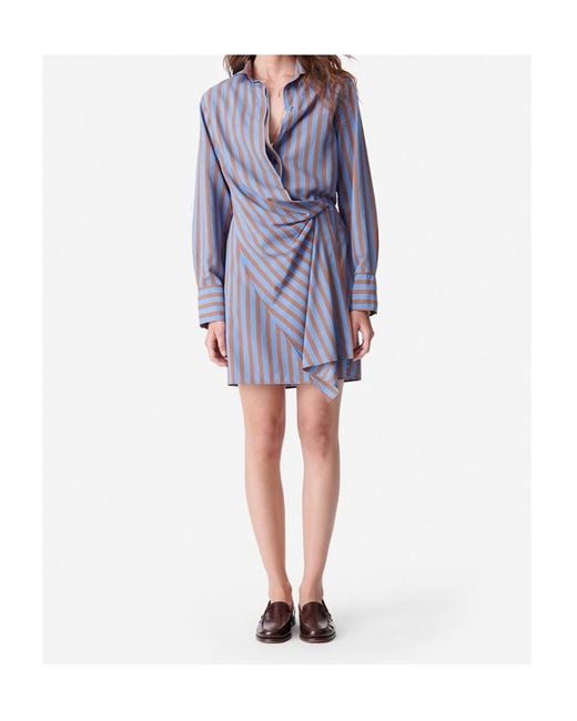 Vanessa Bruno Blue Long-Sleeved Dress