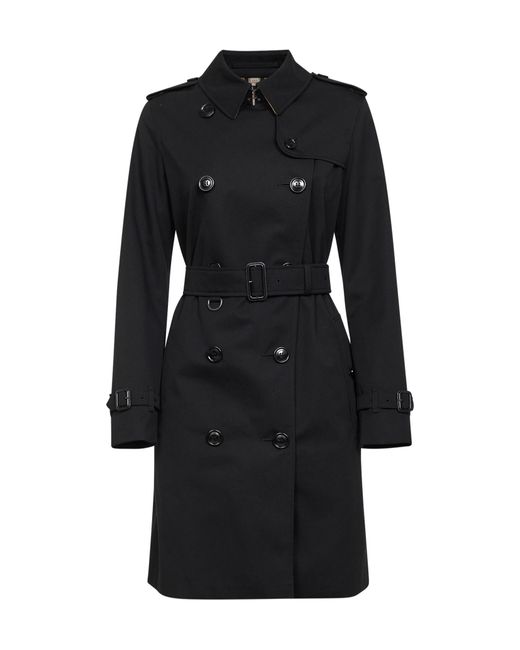 Burberry Black Belted Double-Breasted Trench Coat