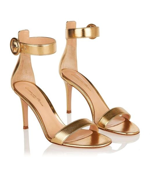 Gianvito Rossi Metallic Portofino 85Mm Sandals