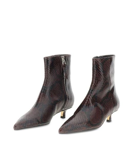 Aeyde Brown Pointed-Toe Ankle Boots