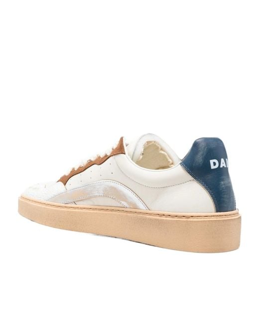 DSquared² Multicolor Distressed Panelled Sneakers for men