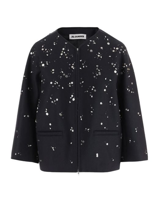 Jil Sander Black Long-Sleeved Casual Jacket