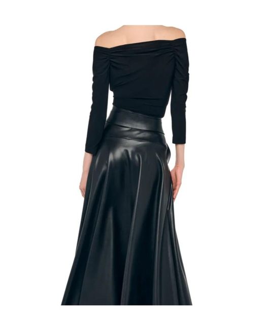 Norma Kamali Black Sweetheart Neckline Bodysuit