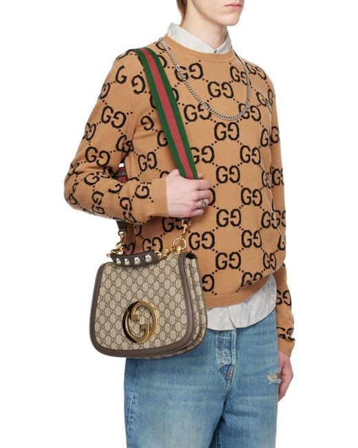 Gucci Natural Gg Jacquard Sweater for men