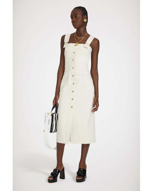 Patou White Denim Midi Dress