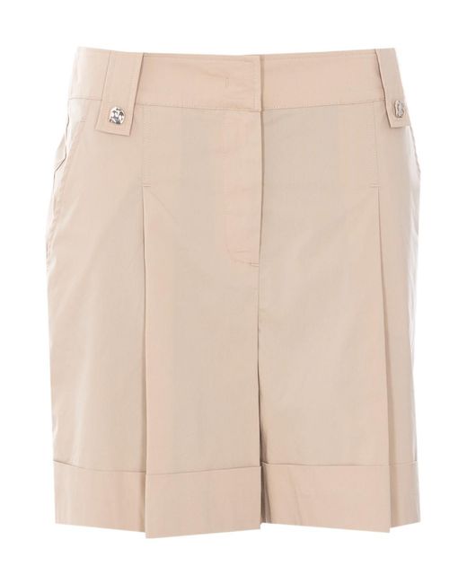 Liu Jo Natural Pleated Tailored Shorts