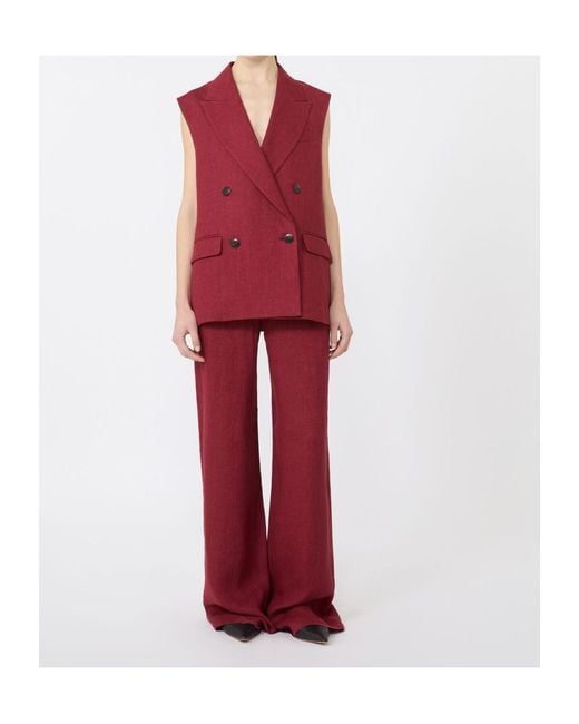 Max Mara Red Studio Pelota Drawstring Trousers