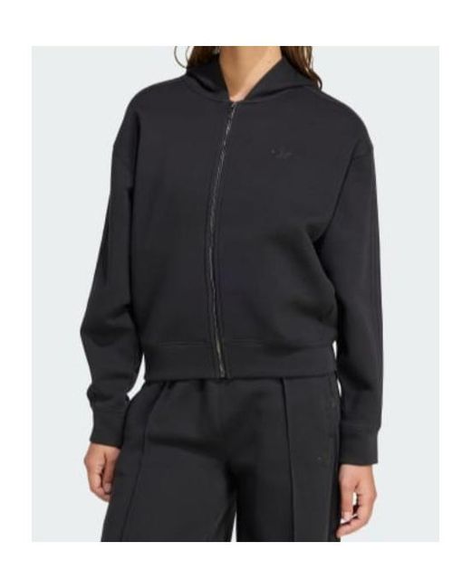 Adidas Black Originals Adicolor 3-Stripes Spacer Full-Zip Hoodie