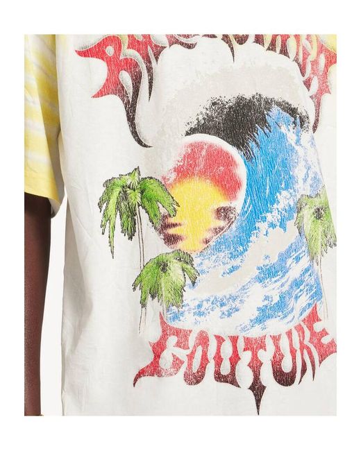 Balenciaga White Extreme Tie-Dye Print T-Shirt for men