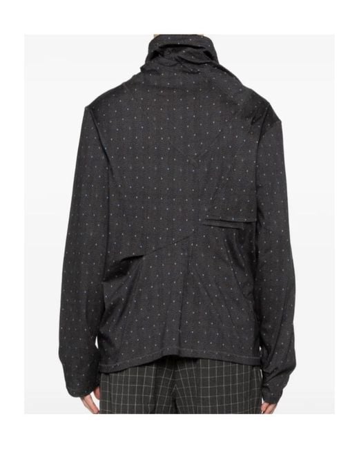 Kiko Kostadinov Black Draped Patterned Knitted Sweater for men