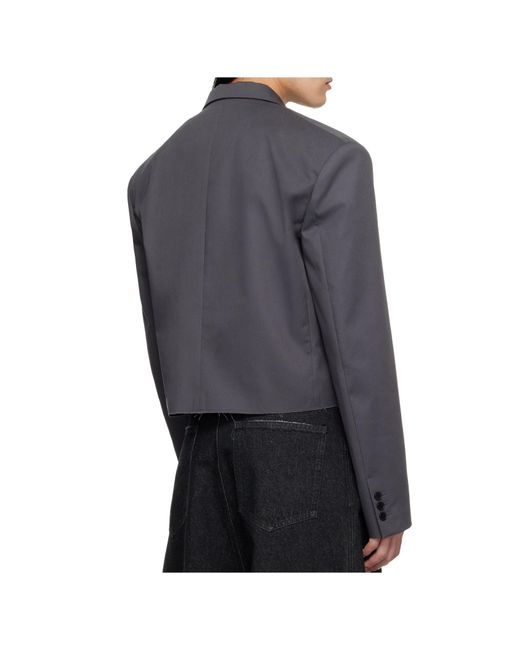Lu'u Dan Gray Slashed Suit Jacket for men