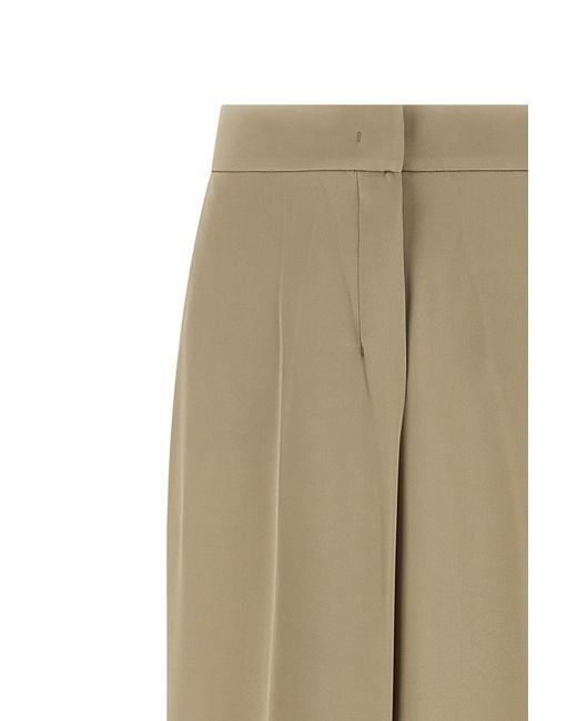 Max Mara Natural Palan Crease Detailed Trousers