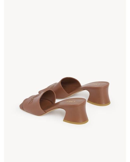 Chloé Brown Chloé Soleil Heeled Mules