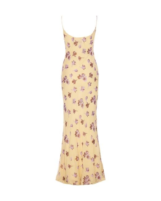 Self-Portrait Metallic Floral-Print Rhinestone Maxi Dress
