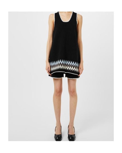 Jil Sander Black Intarsia Knit Mini Dress