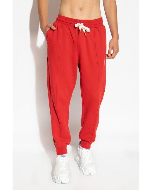 Casablanca Red Logo-Patch Track Pants for men