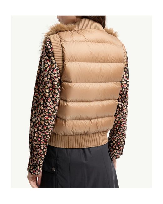 Moncler Brown Wool Down Vest