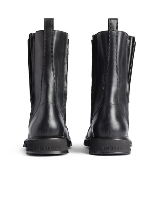 Balenciaga Black Truck Lace-Up Boot