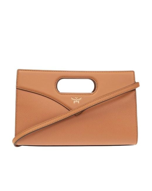 MCM Brown Small Diamond Tote Bag
