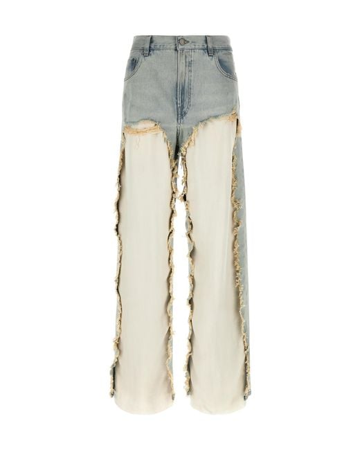 Haikure White Bonnie Frayed Wide-Leg Jeans