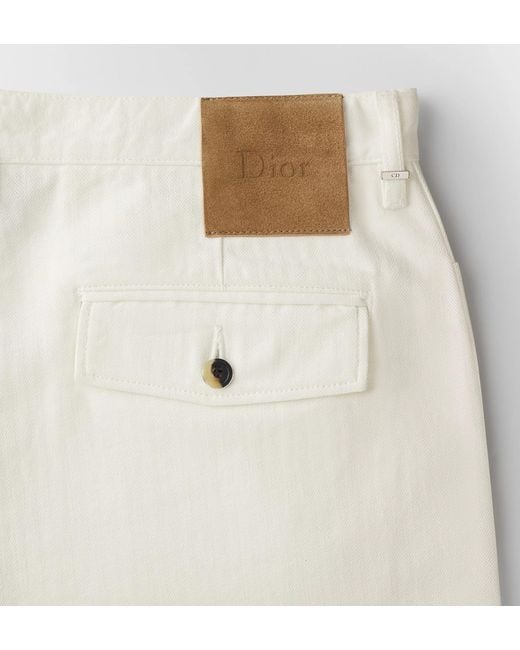 Dior White Carpenter Jeans for men